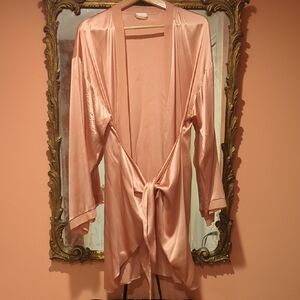 La Perla Pink Blush Front Tie Silk Robe
